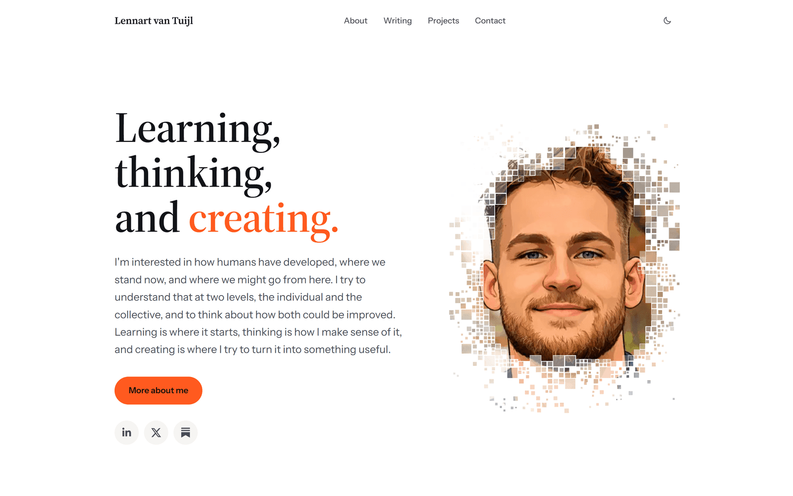 The first screen of lennartvantuijl.com